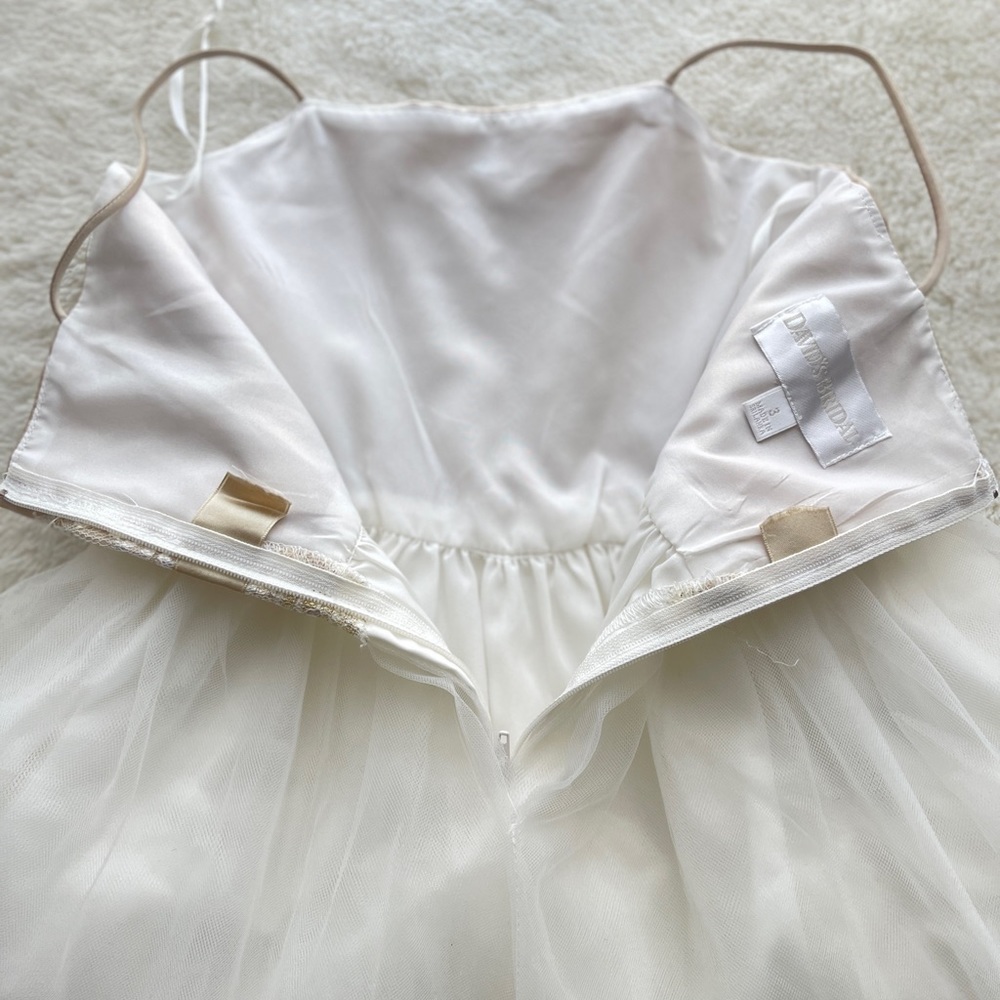 David’s Bridal Kids Strap Satin Formal Dress Size 3 - Picture 10 of 11